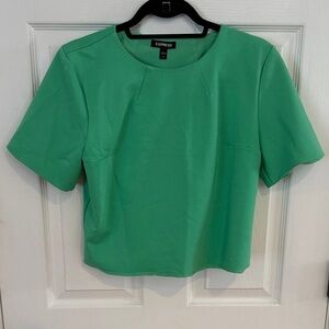 Express Green Short Sleeve Lined Top